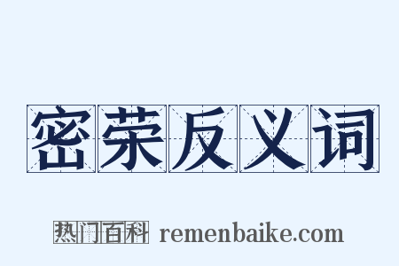 密荣反义词是什么意思的图片